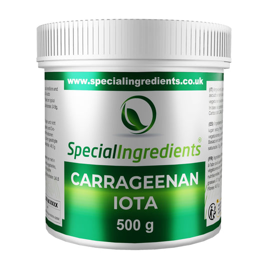 Special Ingredients Carrageenan Iota Premium Quality Food Grade Powder 500g, Suitable for Vegan's & Vegetarian's, Non GMO, Recyclable Plastic