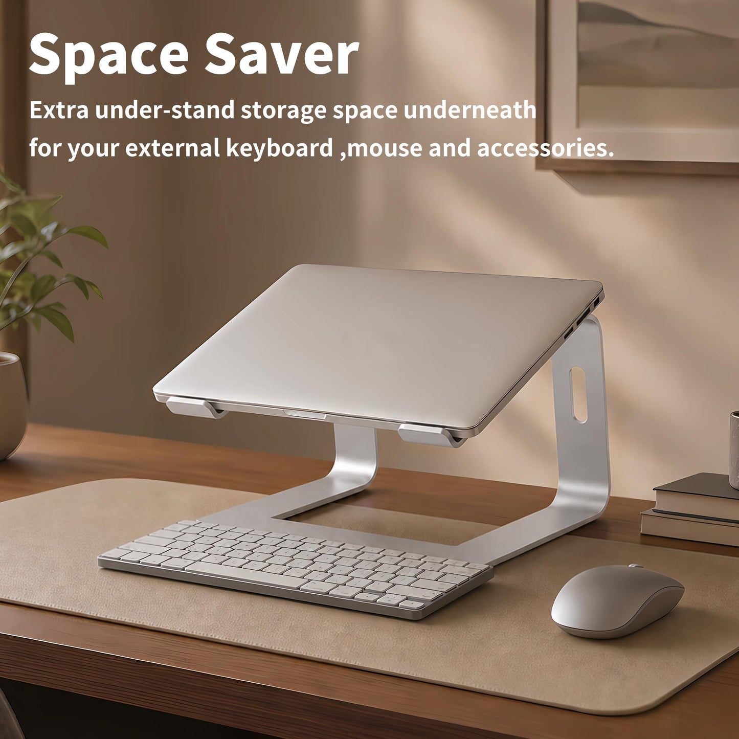Orionstar Laptop Stand for Desk, Aluminum Laptop Riser, Portable Computer Stand for Apple Mac MacBook Air Pro 10-15.6 Inch Notebook Computer
