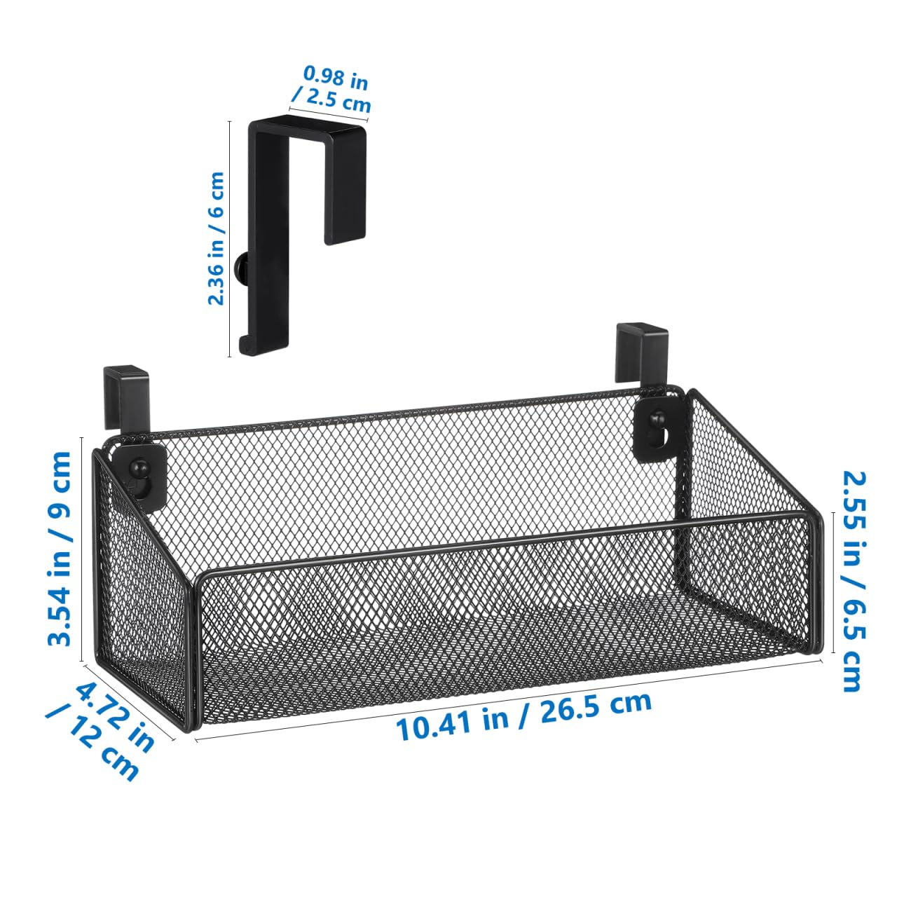 HOOTNEE Metal Hanging Basket No Drilling Space-Saving Storage Basket