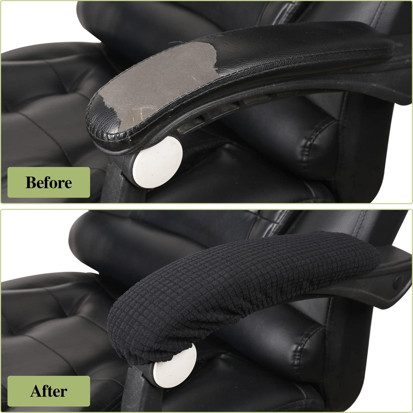 Vin Beauty Office Chair Armrest Covers, 2Pcs Office Removable Arm Rest Covering, Elastic Chair Armrest Covers, Office Seat Hand Rest Protector