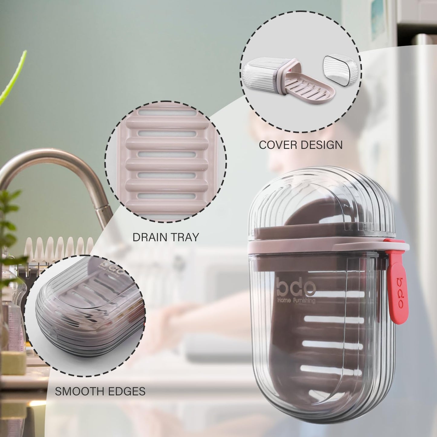 Travel Soap Case Soap Box Waterproof and Leakproof, Strong Sealing Soap case with Lid for Travel, Bathroom, Camp, Outdoor
