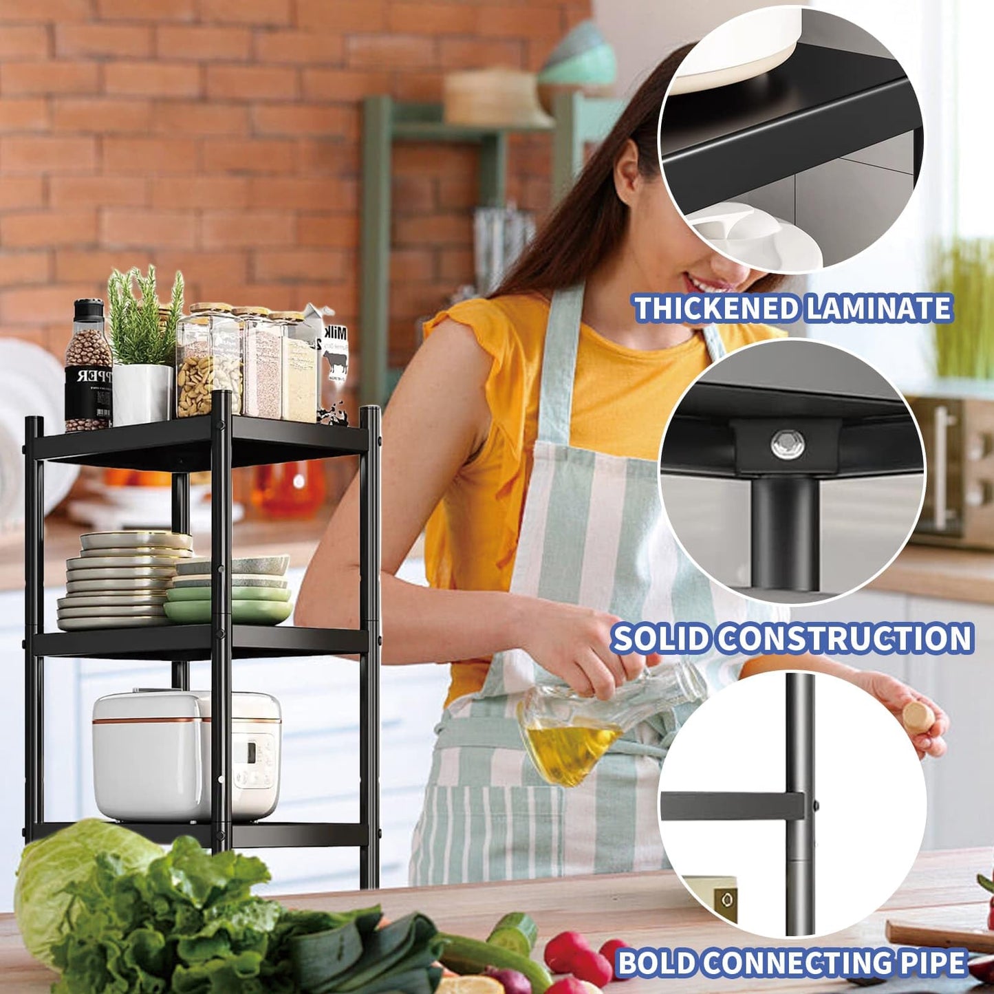 DYUEE Shelving Unit, 5 Tier Standing Heavy Duty Metal Shelving Unit Rack
