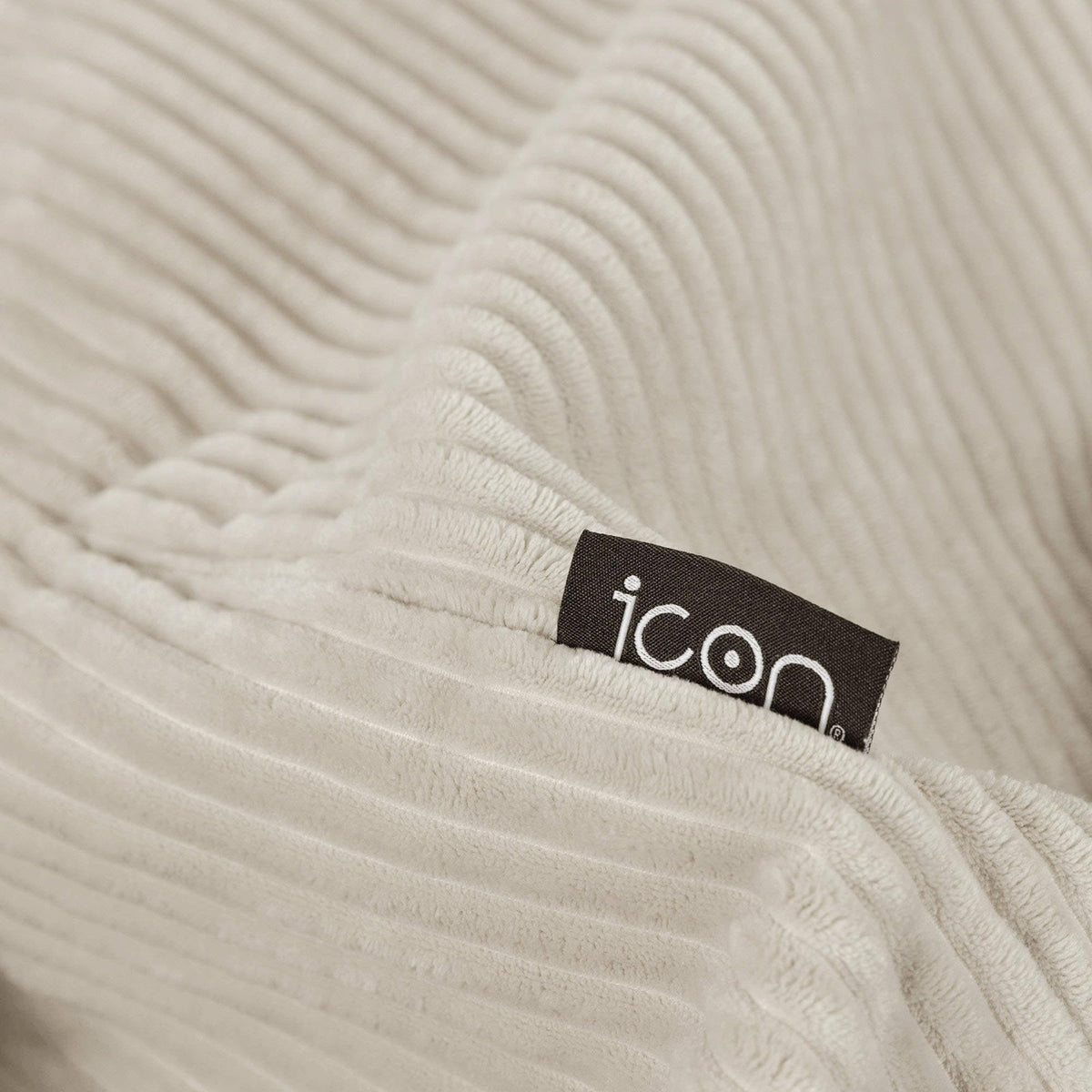 icon Dalton Cord Bean Bag & Footstool with Filling Included, Beige