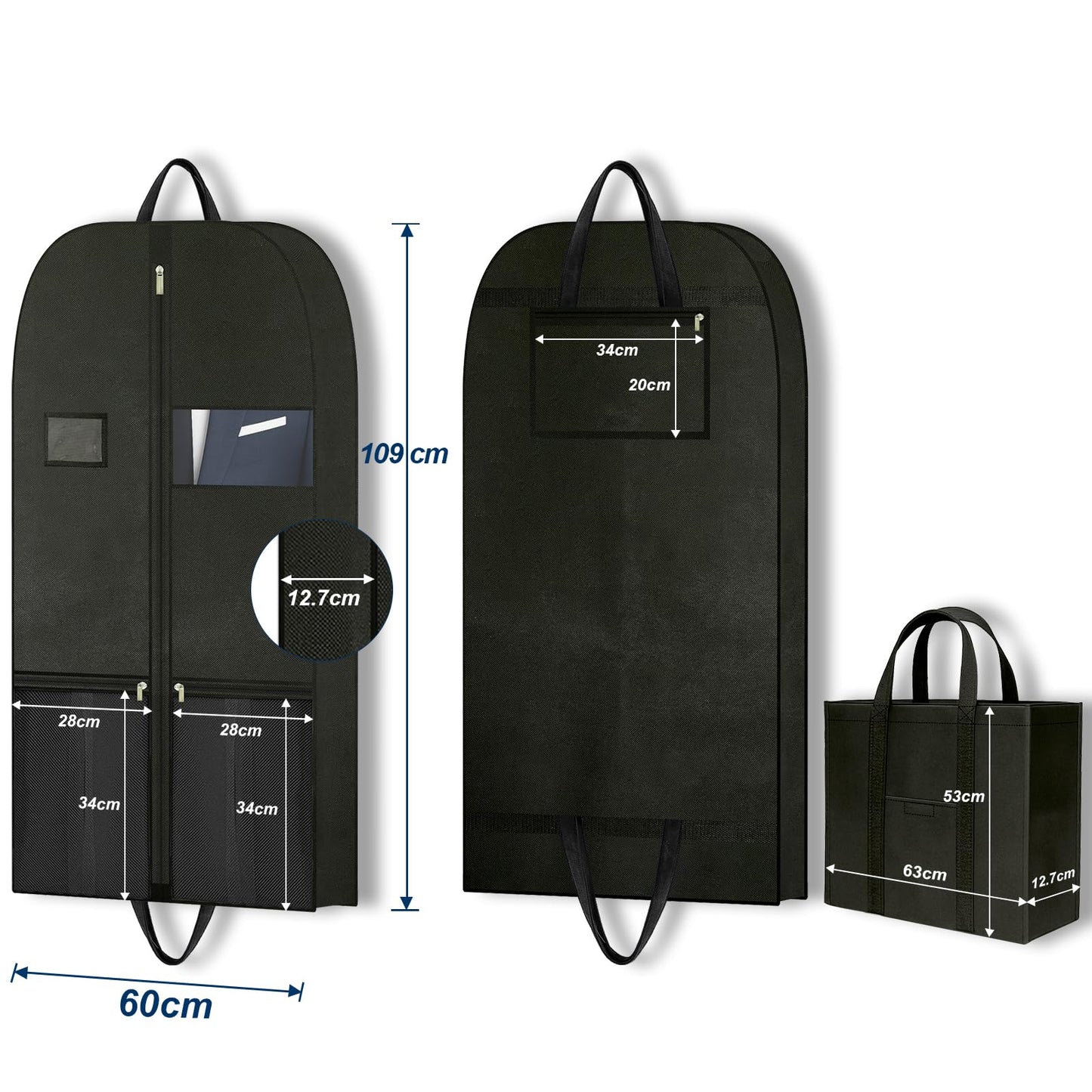 Suit Bag, Garment Bags, Business Cover for Travel, Meetings and Office Work