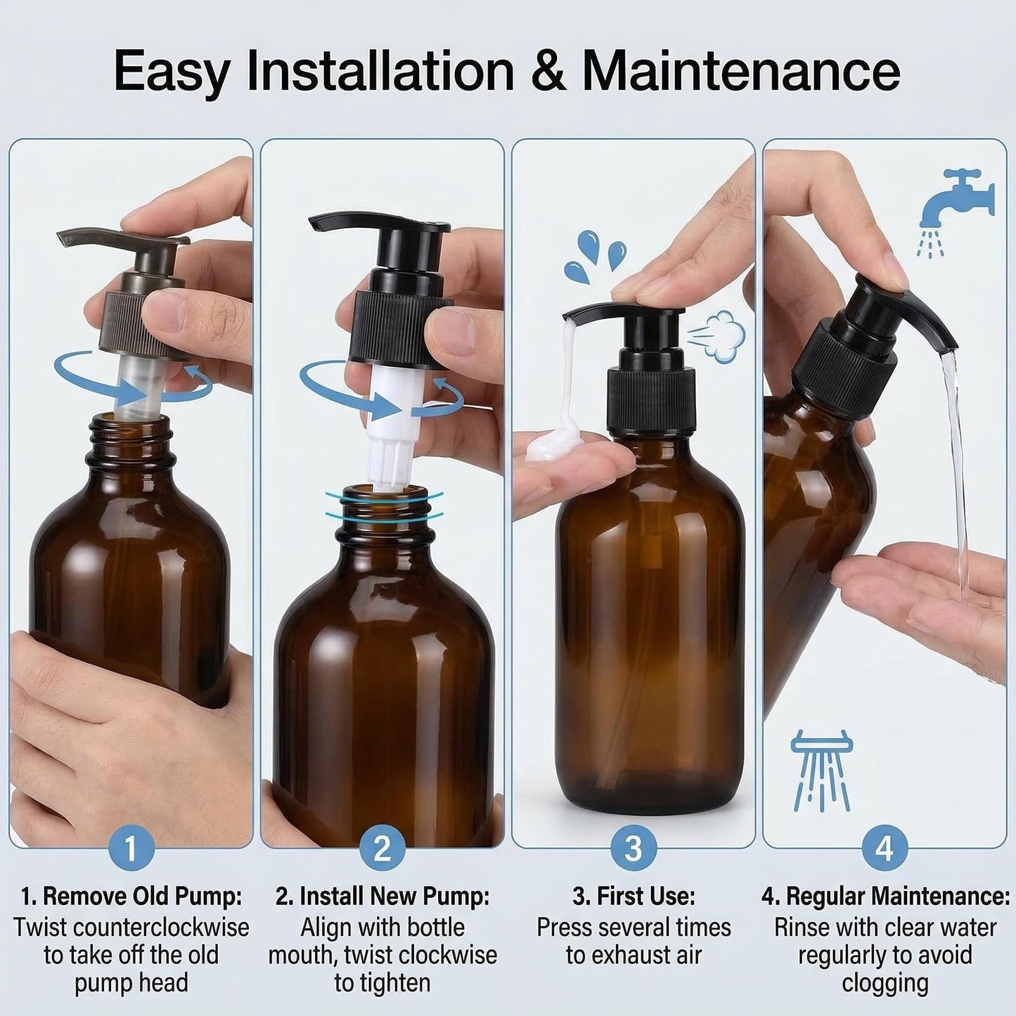 12 Pcs Black Plastic Soap Dispenser Pump Replacement Lotion Pump Heads for 24/410 Threaded Neck Bottles Compatible with Soap Lotion Shampoo Liquid
