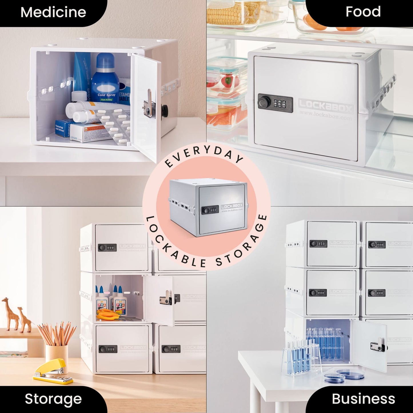 Lockabox One™ | Premium Lockable Medicine Box (10L) | Lightweight & Hygienic Medicine Lock Box | Made In Britain | External Size 31 x 21 x 17 cm