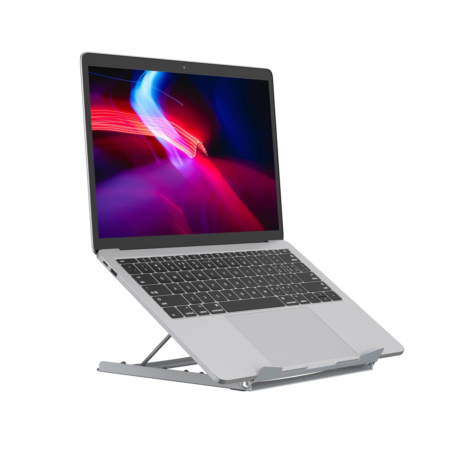 Properav Steel Portable Ergonomic Laptop Stand for Windows & Mac devices such as Dell, Toshiba, HP, Samsung, MacBook, Lenovo with Secure Fit Pads