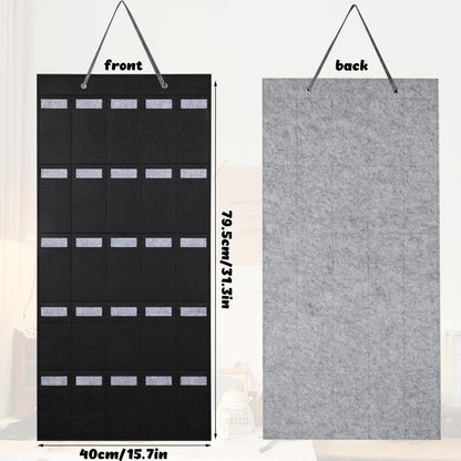 HNBTX Hanging Sunglasses Organiser,Wall Sunglasses Organizer,Glasses Organiser with 25 Pockets,Felt Wall Hanging Eyeglasses Eyewear Holder for