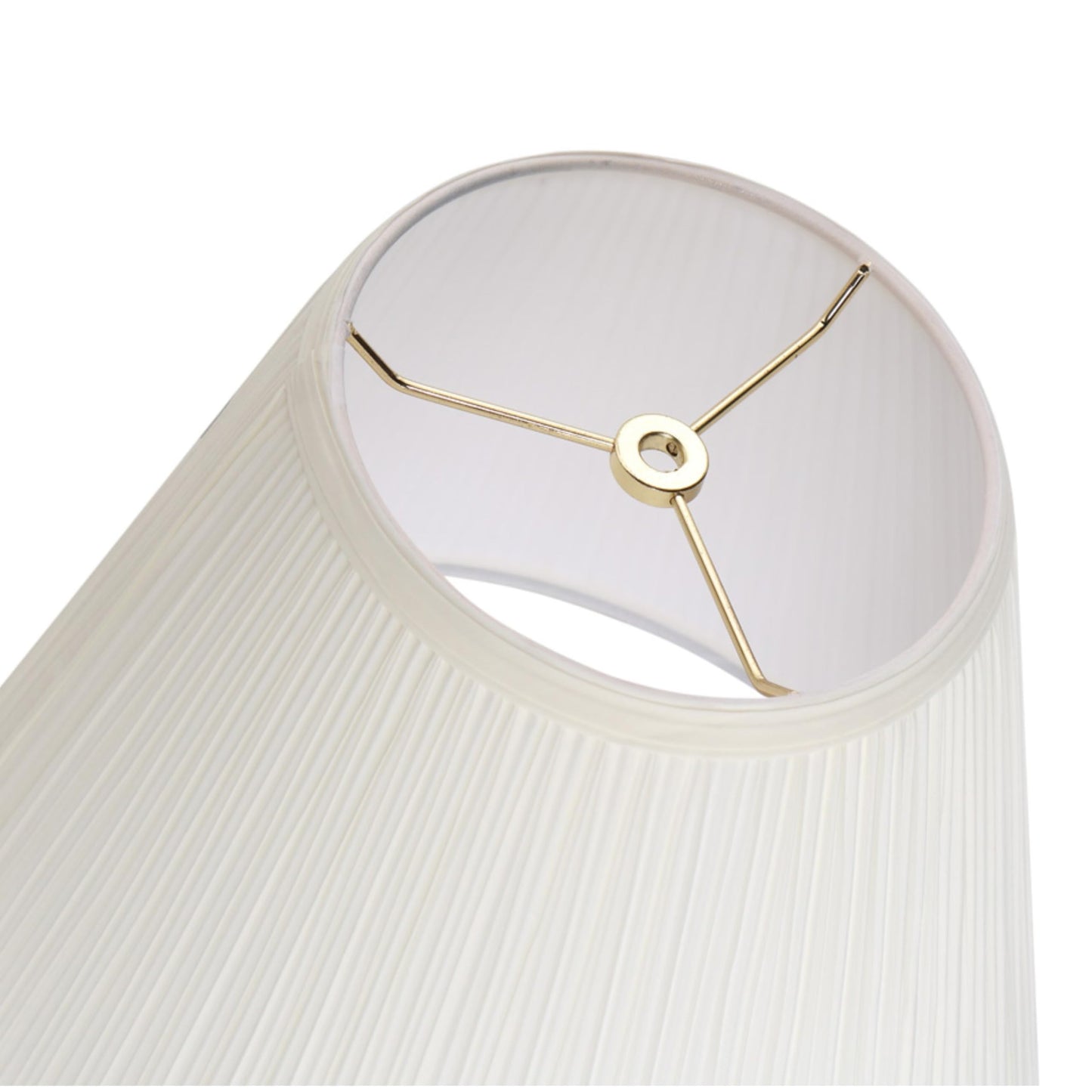 Aspen Creative 33055, Mushroom Pleated Off-White Spider Shade, 7" Top x 13" Bottom x 10" Slant
