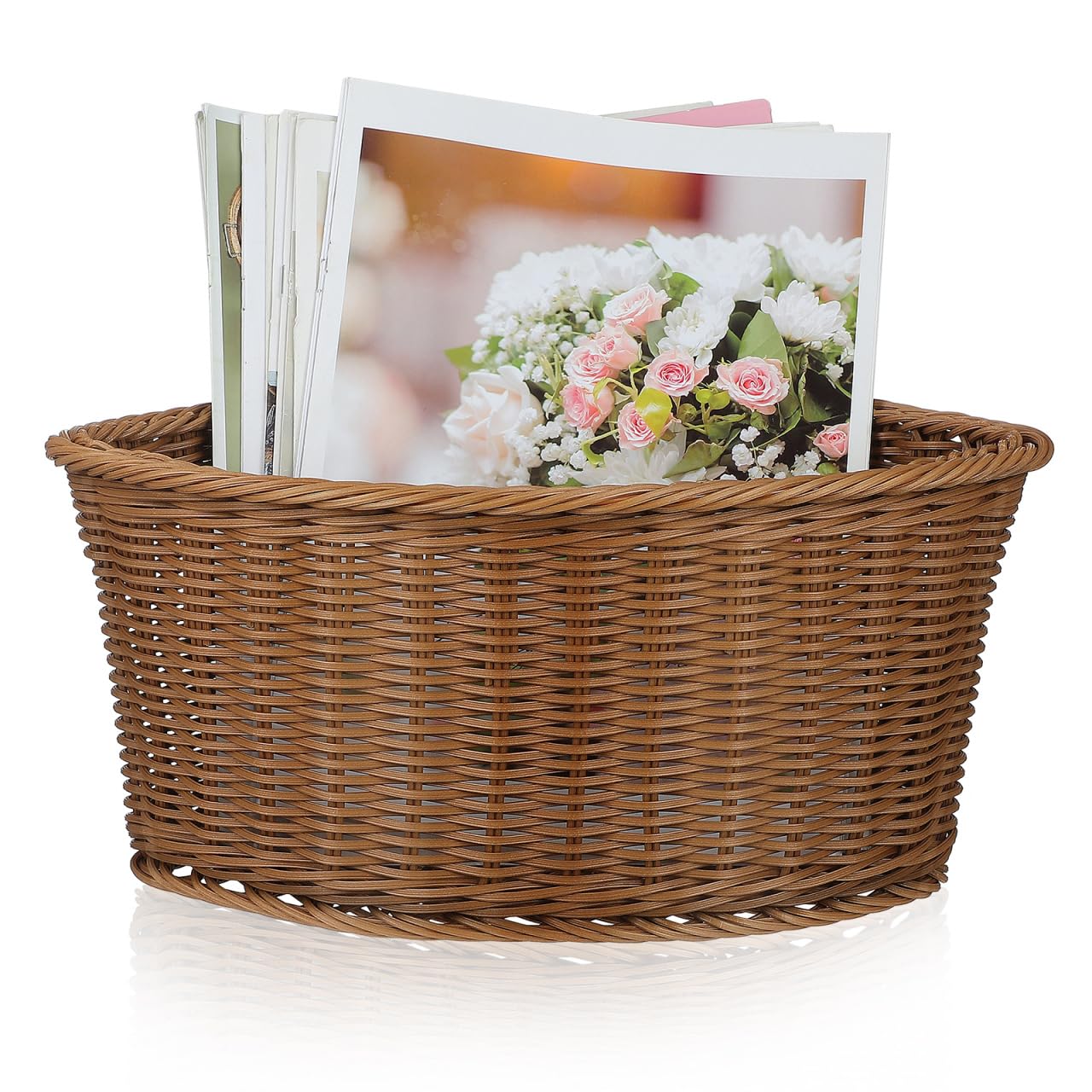 Alipis 1 PCS Corner Storage Basket Fan Shaped Wicker Organiser Bin Triangular Rattan Shelf Basketry for Bathroom Closets and Snacks
