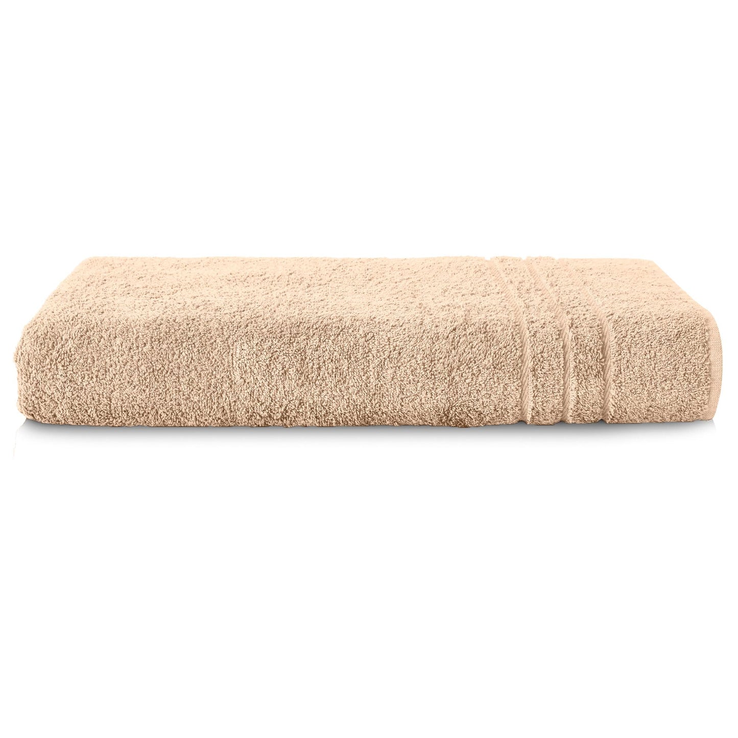 Komfortec Bath Towel 100 x 200 cm 100% Cotton Sauna Towel XXL Soft Large Terry Cloth Quick Drying Beige