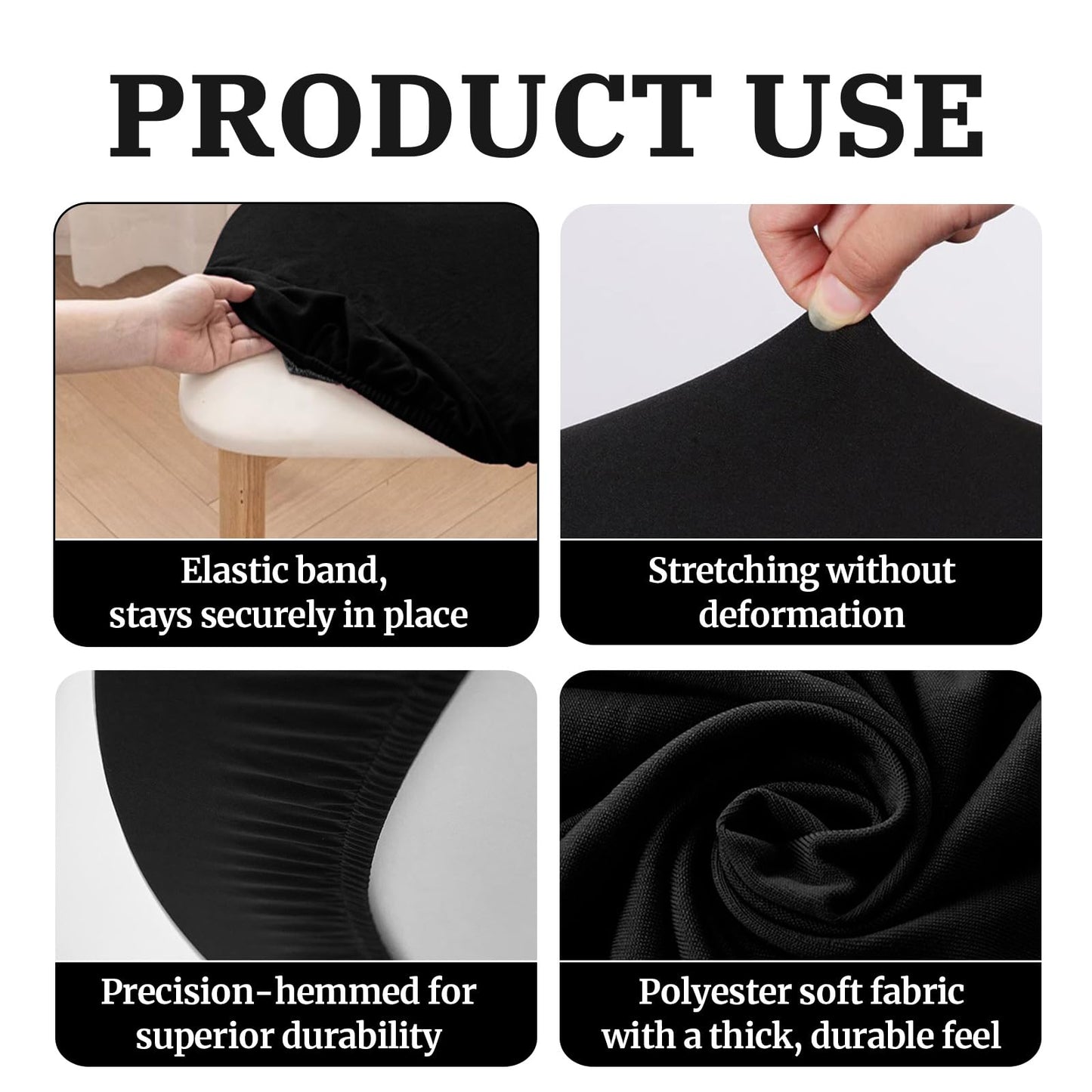 Elastic Office Chair Cover Stretch Non-Slip Washable for Swivel Desk Chairs