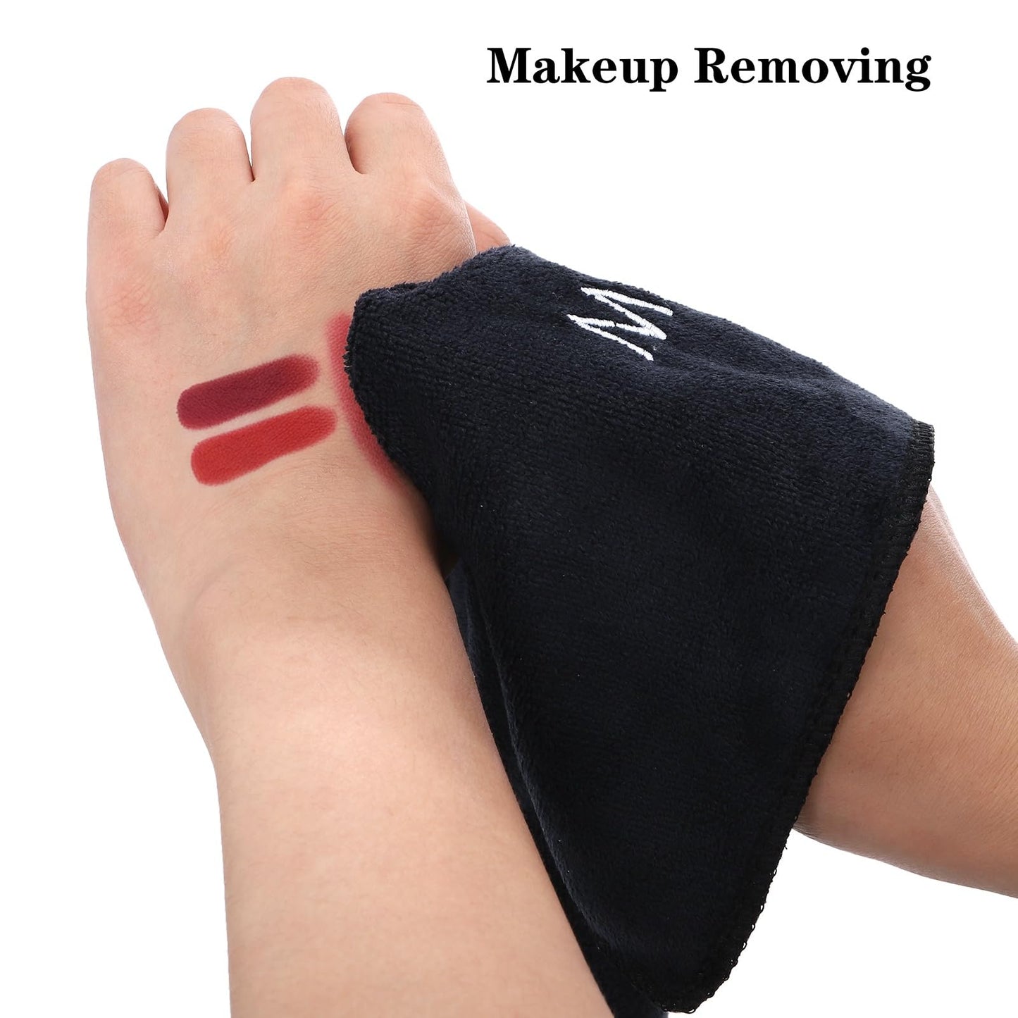 DEAYOU 20 Pack Makeup Towels Black, Soft Microfiber Washcloths for Face, 13" x 13" Quick Dry Makeup Remover Cloth