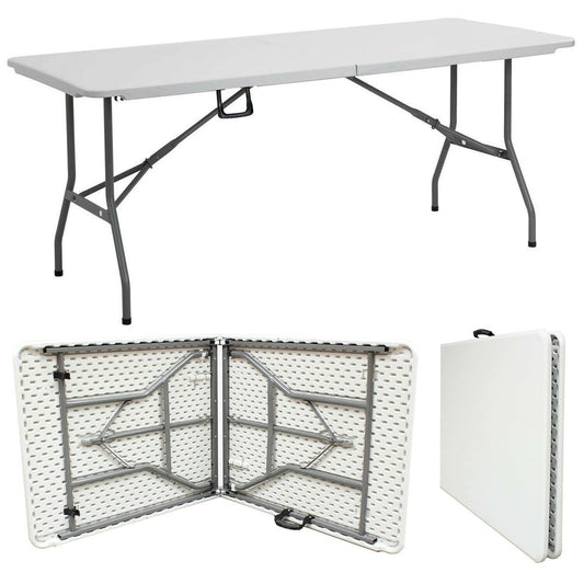 BuildRapido 6ft Folding Heavy Duty Trestle for Outdoor BBQ Picnic Party Garden Tables, White, 180 x 70 x 74 cm, BRF001