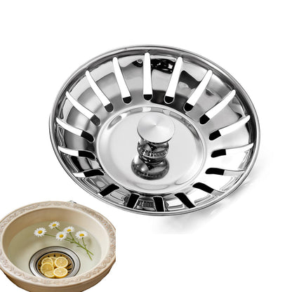 Kitchen Sink Strainer Plug, Dual Function Drain Filter Stopper