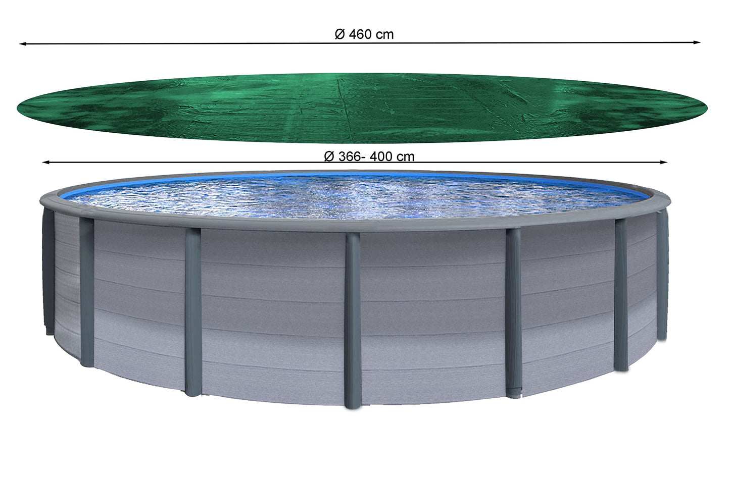 Quick-Star 13ft (400cm) Winter Swimming Pool Cover Round Tarpaulin