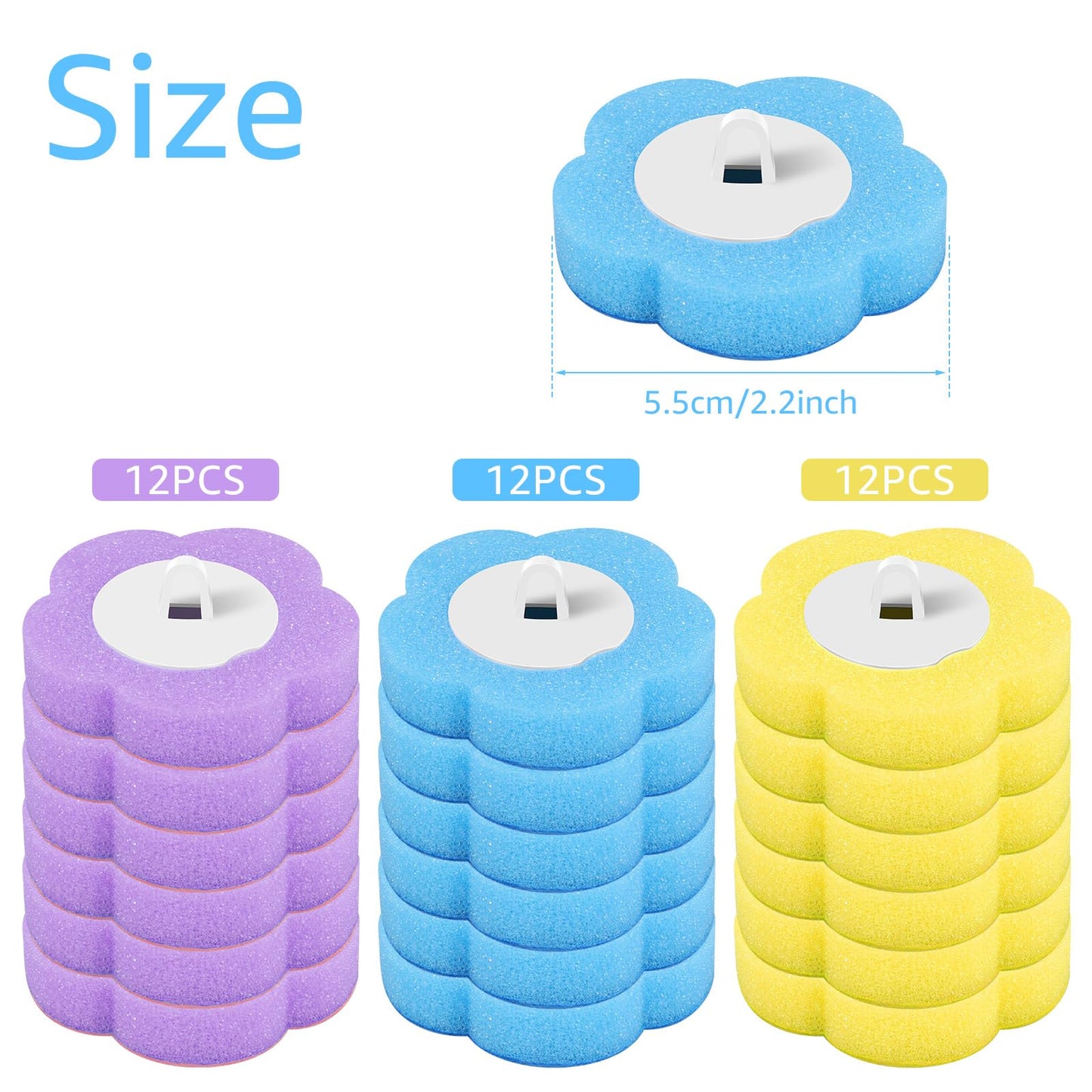 36 Pcs Toilet Wand Refill Pads, Toilet Brush Replacement Heads, Toilet Brush Refills Pads, Toilet Wand Replacement Heads, Toilet Fresh Brush Refills