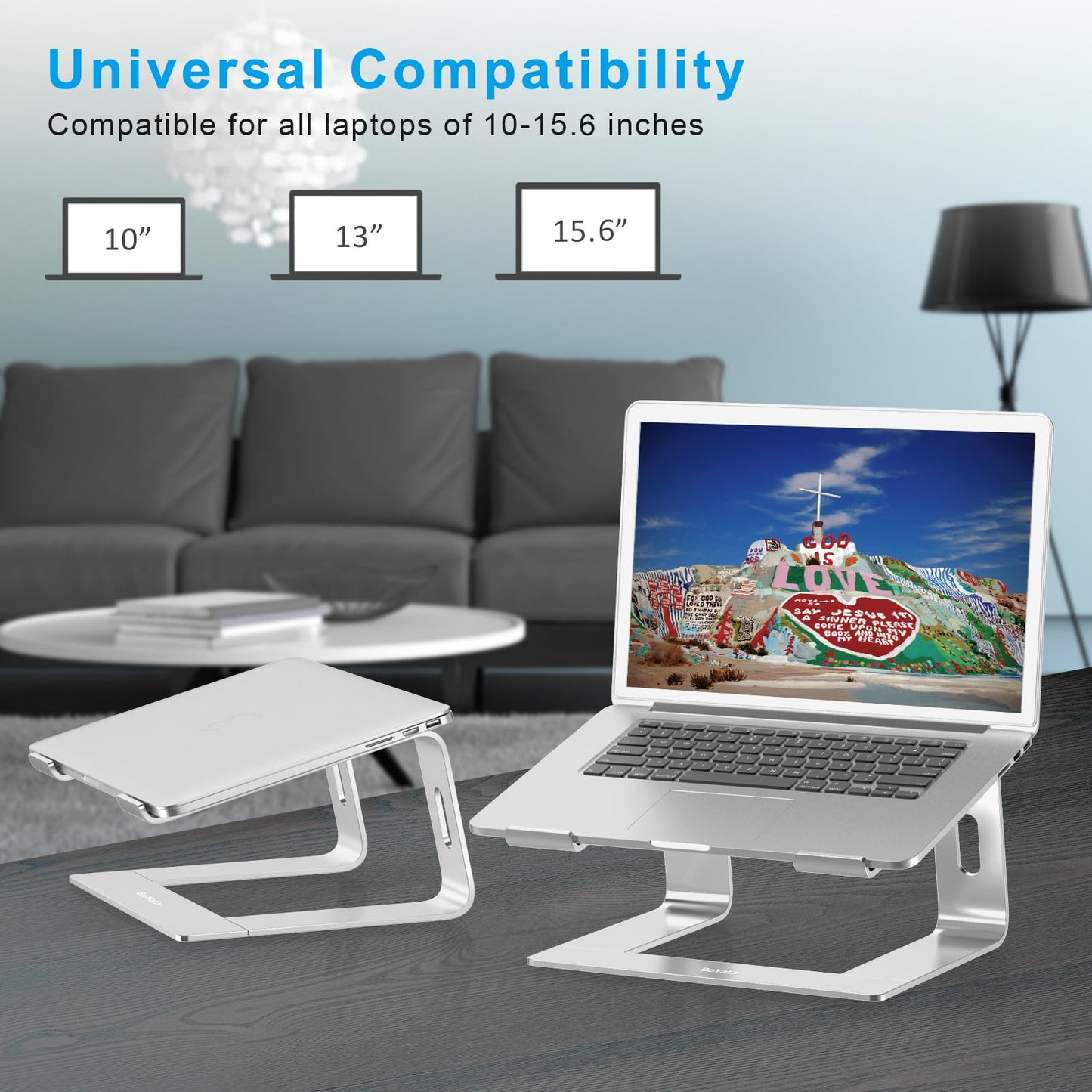BoYata Laptop Stand, Ventilated Laptop Stand for Desk, Laptop Riser
