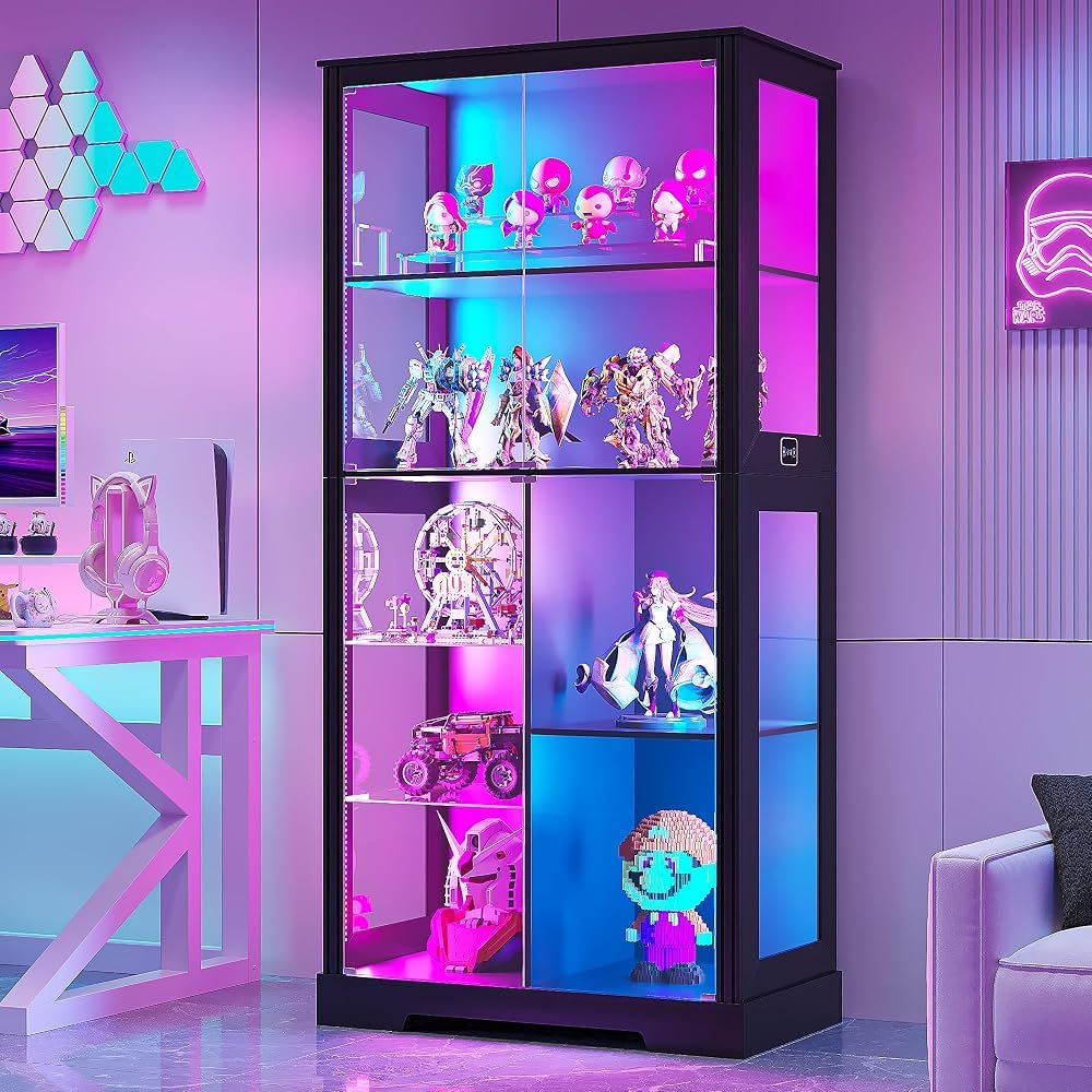 180cm Display Cabinets with RGB Lights and Human Sensing for Living room