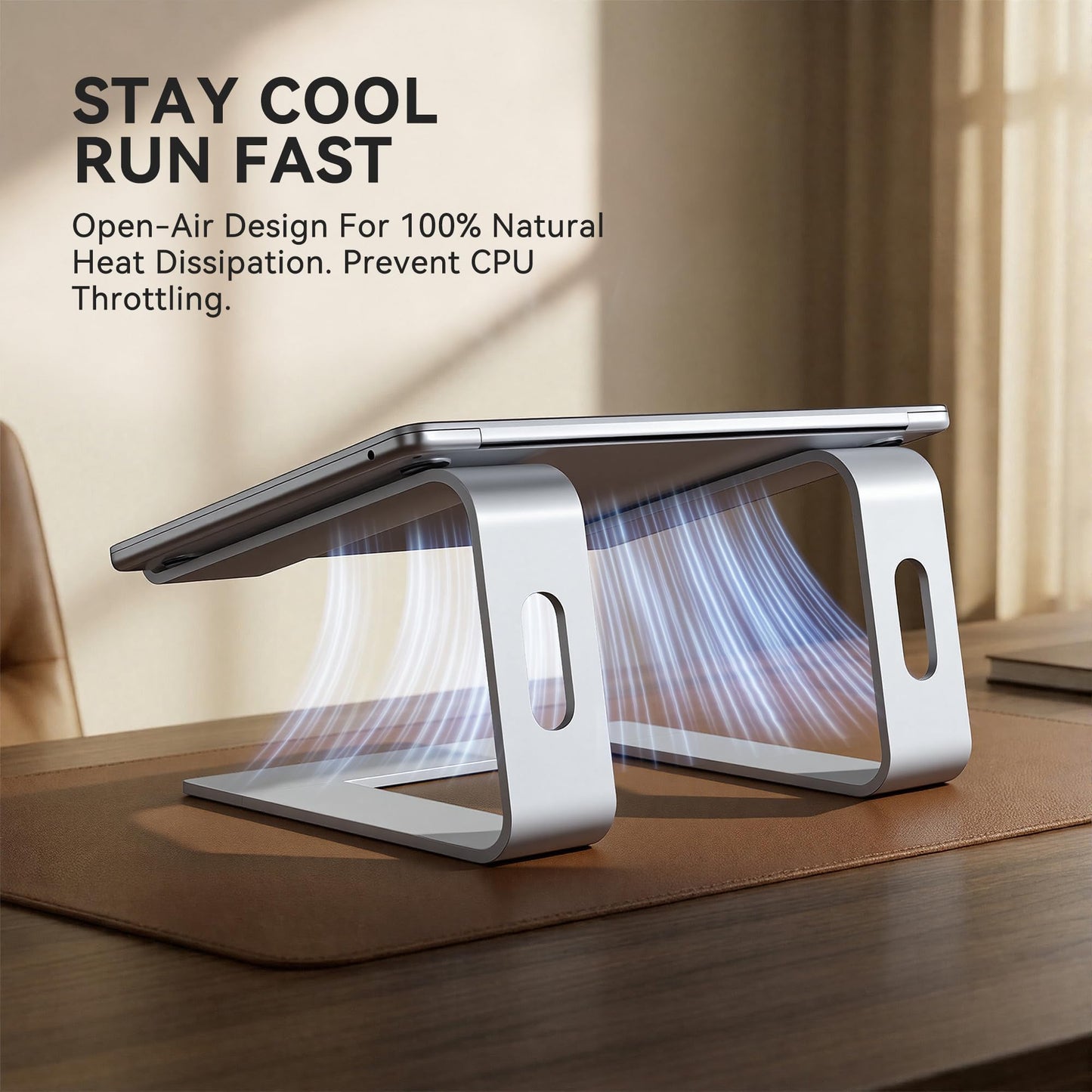 SOUNDANCE Aluminum Laptop Stand for Desk Compatible with Mac MacBook Pro Air Apple Notebook
