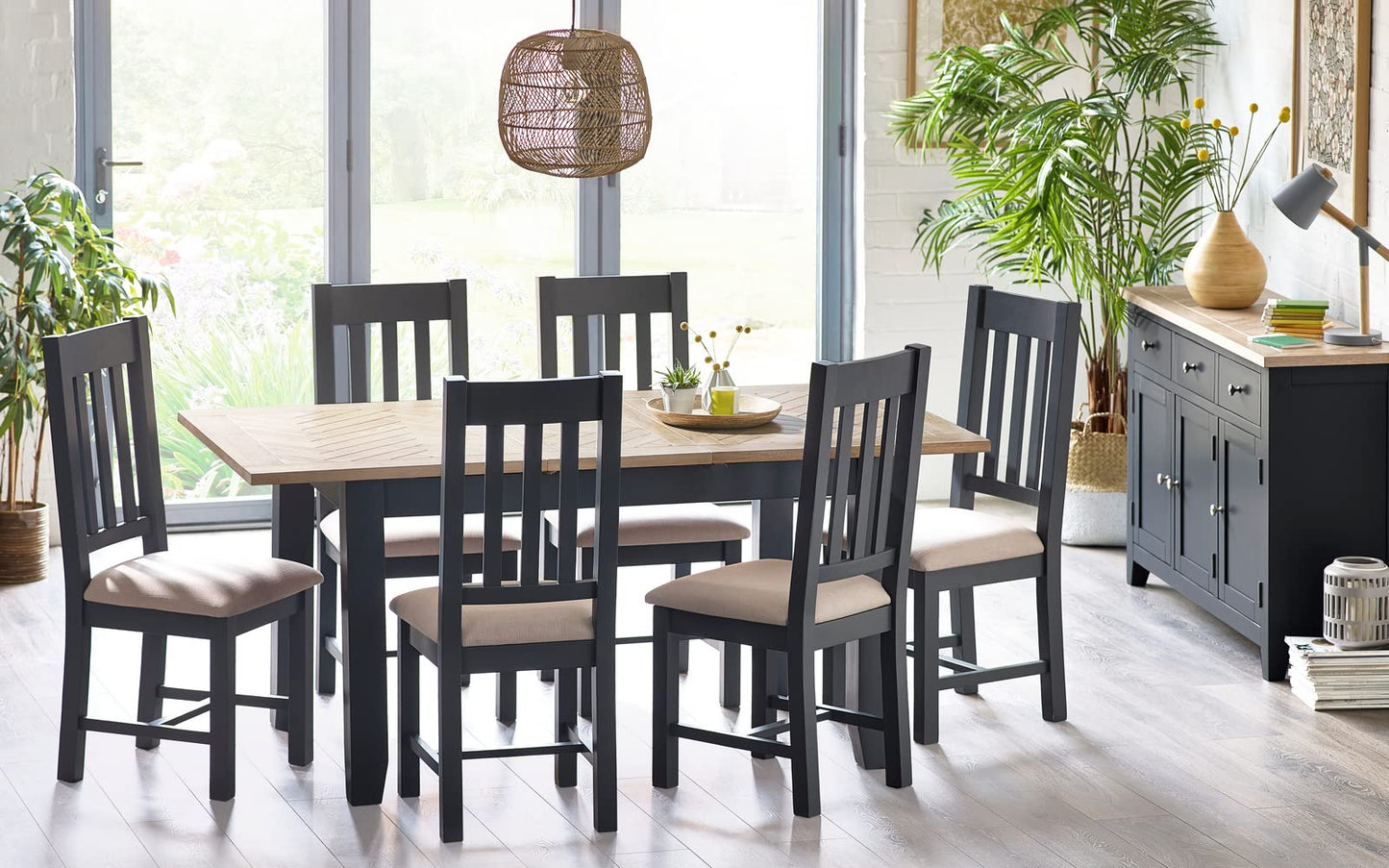 Julian Bowen Bordeaux Dining Chairs, Set of 2, Grey - H105 x W47 x D54cm