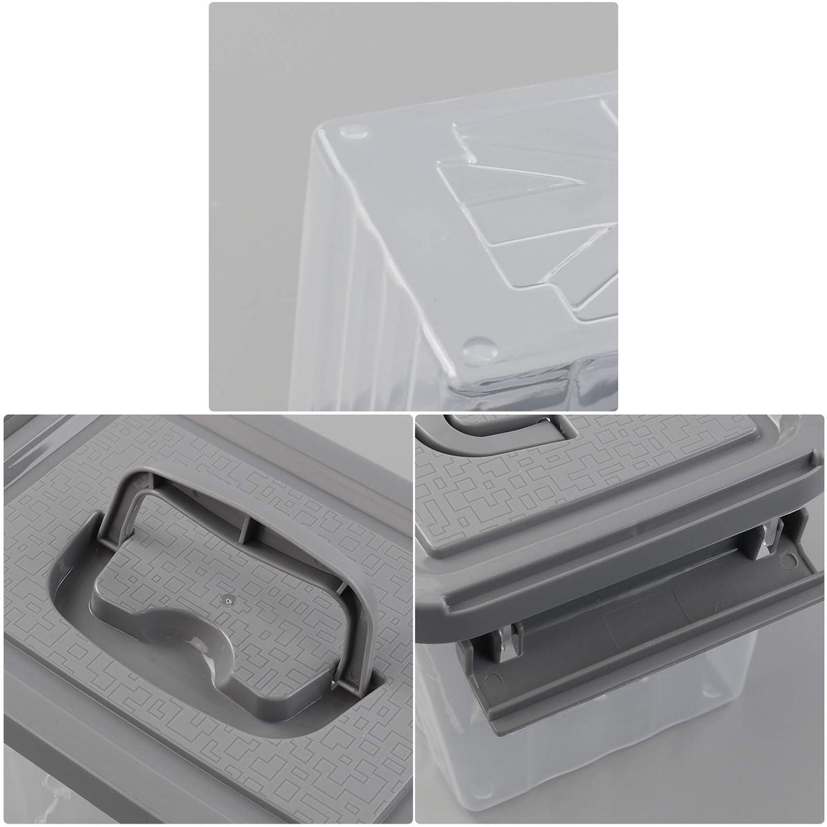 Gitany 3 Liter Small Plastic Containers Set of 6, Clear Storage Boxes with Lids