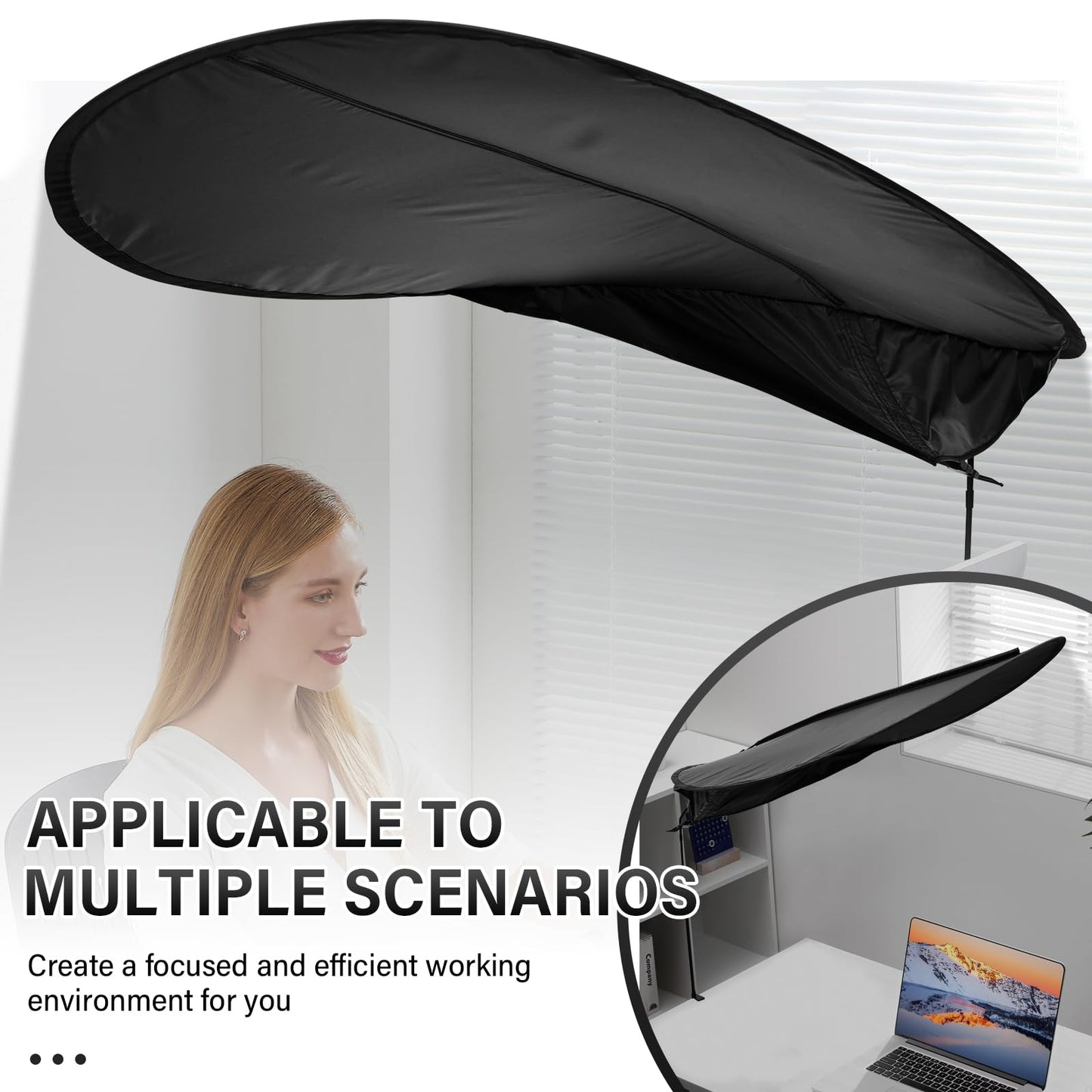 Office Cubicle Desk Shade, 47''x37'' Canopy Essential Cubicle Light Blocker