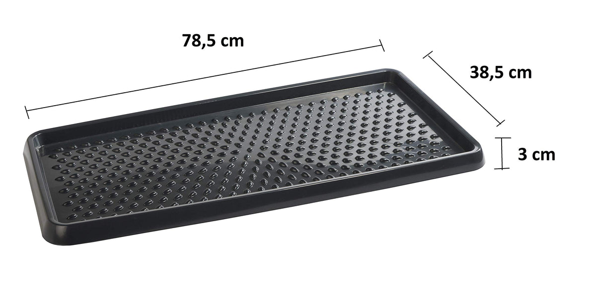BranQ Home essential BranQ 5901098048804 Plastic Shoe Rack, Anthracite, Polypropylene, Pack of 2