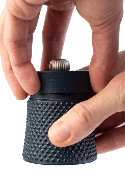 PEUGEOT - Bali 8 cm Pepper Mill - Classic Grind System - Cast Iron - Lifetime Guaranteed Mechanism - Made in France - Blue Colour