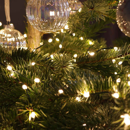 Qbis 800 LED Christmas Lights, Warm White Lights on Green Wire. 1 in 10 Random Twinkling Fairy Lights. Christmas Tree Lights, Indoor or Outdoor use