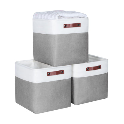 Syeeiex Foldable Storage Baskets for Shelves 30.5 cm Fabric Cube Organizer
