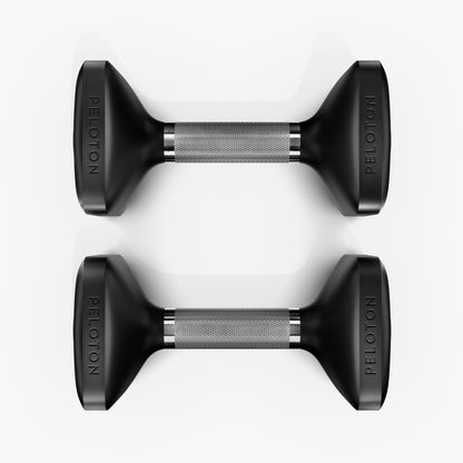 Peloton Dumbbells | Ergonomically Designed Pair of Cast Iron Weights With Urethane Coating and Nonslip Grip, Available in Set of Two, Black, 2.3 kg