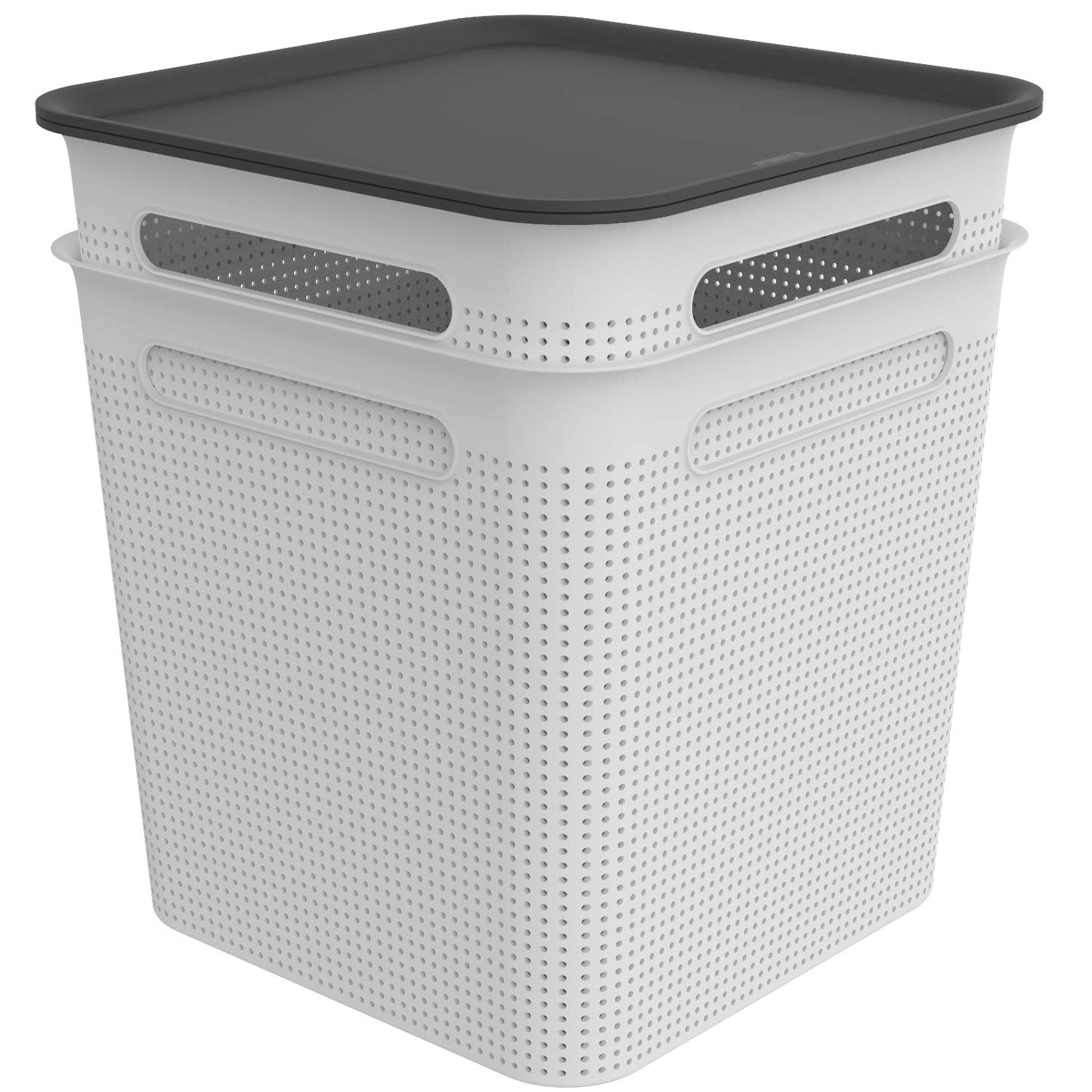 Rotho, Brisen, Lid for storage box 18l, Plastic (PP) BPA-free, anthracite, 29,6 x 29,6 x 1,2 cm