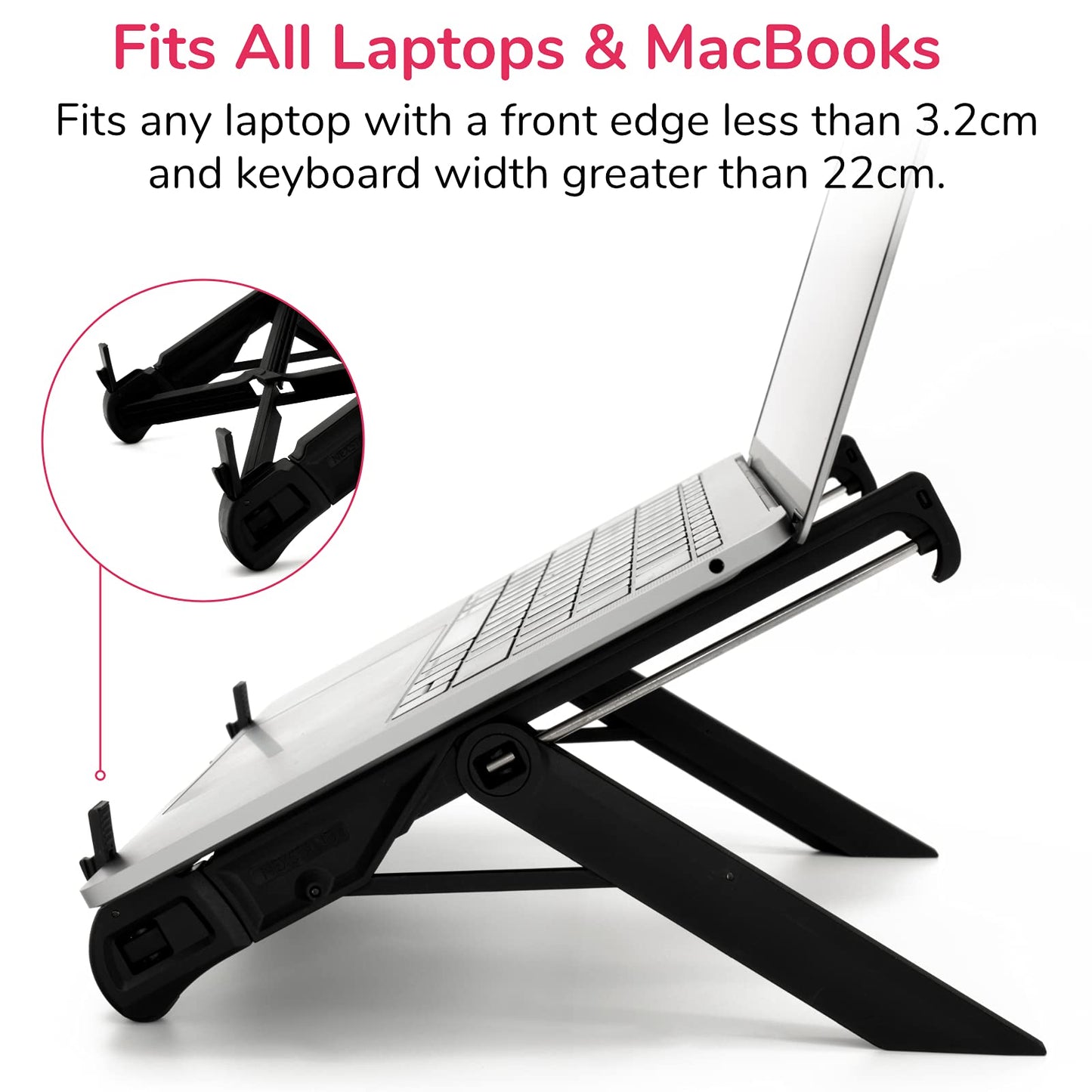 NEXSTAND K7 Laptop Stand, Foldable Portable Desktop Laptop Holder with Ventilated Cooling