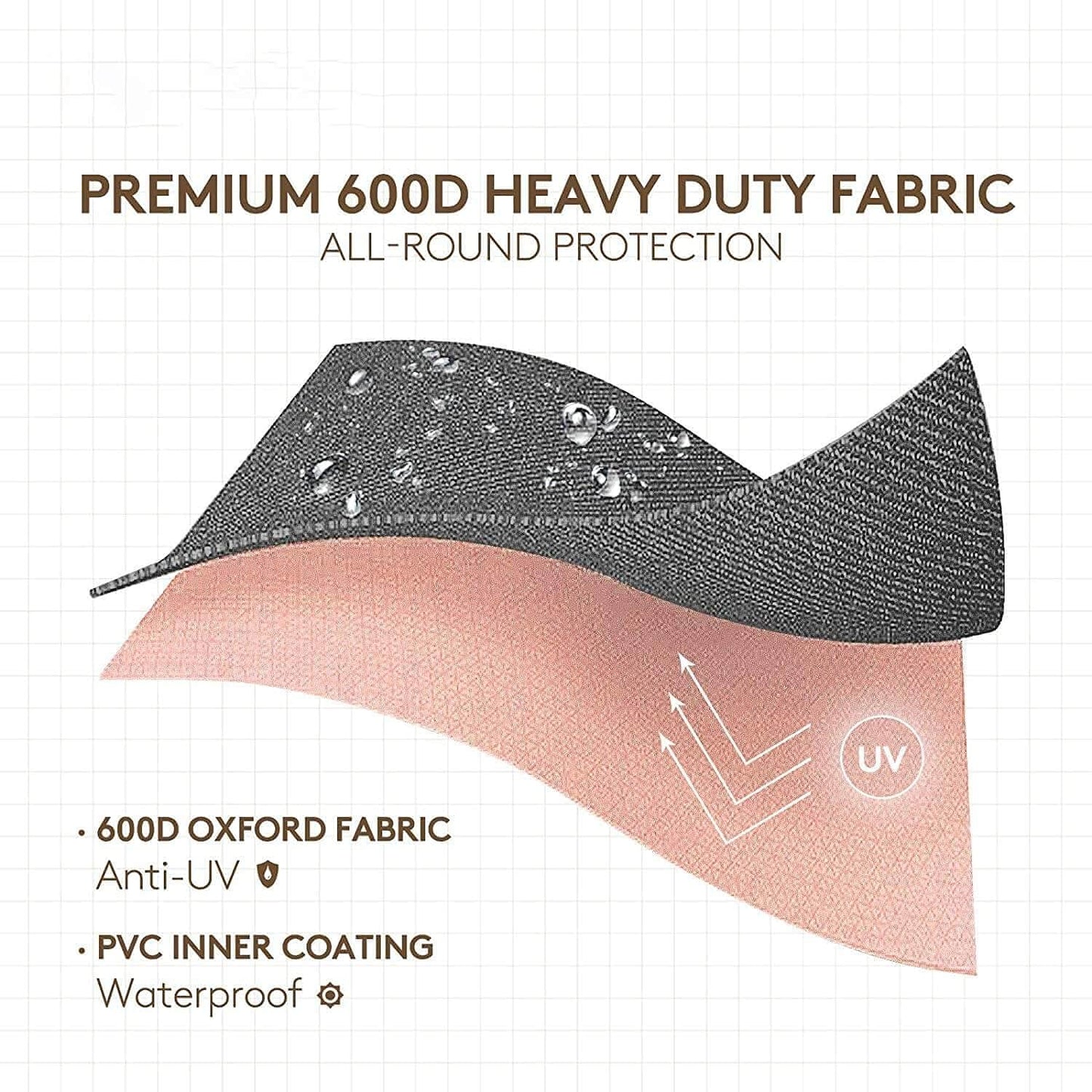 PATIO PLUS Large Rotary Washing Line Cover 16x16x180cm Waterproof Rotary Dryer Cover Clothes Airer With Zip 600D High Density Oxford PVC Coating