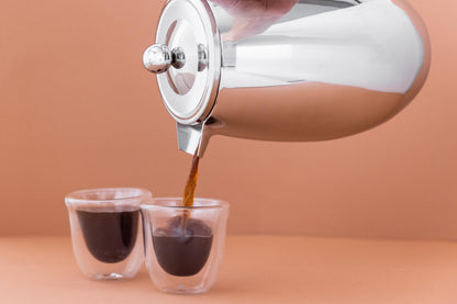 La Cafeti?re Stainless Steel Double Walled Insulated Cafeti?re 8 Cup, Stainless Steel, Silver