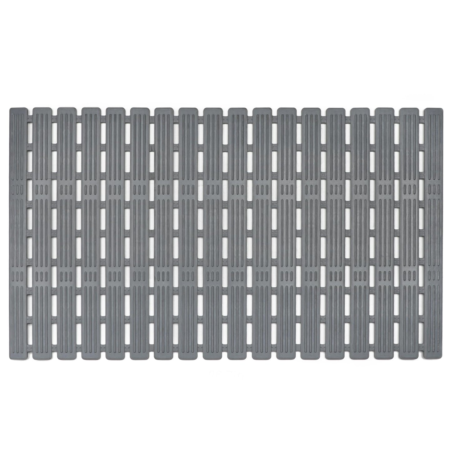 WELTRXE Bath Mat Non Slip Shower Mats, 68 x 40 cm Anti Slip Bathtub Mat, Anti Mould, Striped Textured Soft Surface with Suction Cups