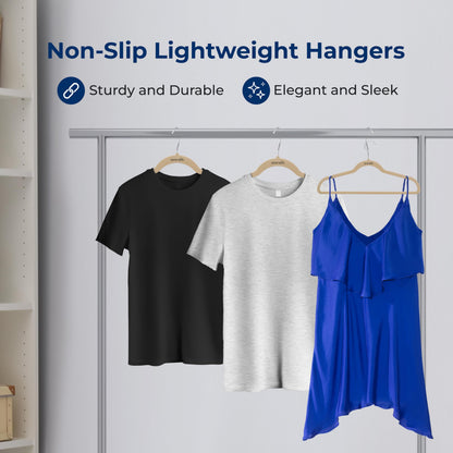 SereneLife Velvet Hangers 20 Pcs, Non Slip Heavy Duty Hanger Set with 360° Swivel Hook, Smooth Velvet Finish to Protect Fabric, Lightweight
