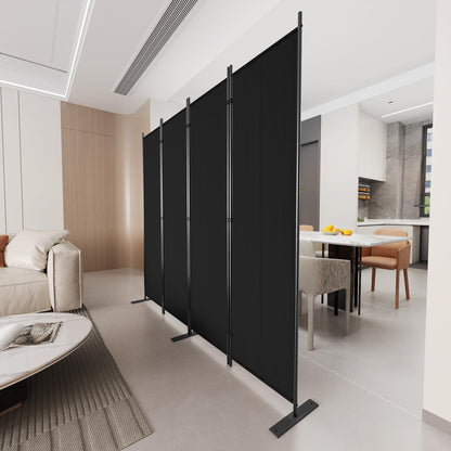C-Hopetree 4 Panels Room Divider, 180cm Tall Indoor Folding Privacy Screen, Portable Partition Separator, Freestanding Separation Temporary Wall for