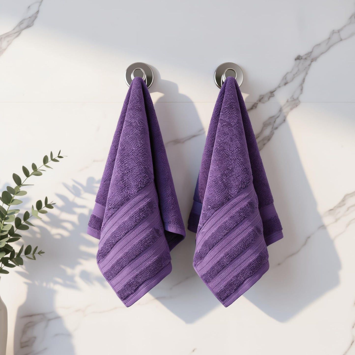MELLUVA Large Bath Towels | Set of 4 | 100% Turkish Cotton | Highly Absorbent 600GSM | Soft Plush Luxury Towel Set | 2 Bath Towels 2 Hand Towels