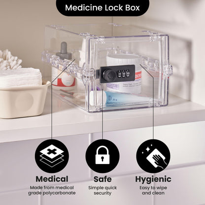 Lockabox Mini™ | Small Lockable Box with Combination Lock 3L | Compact Storage Lock Box for Small Medicines, Snacks & Mobile Phones