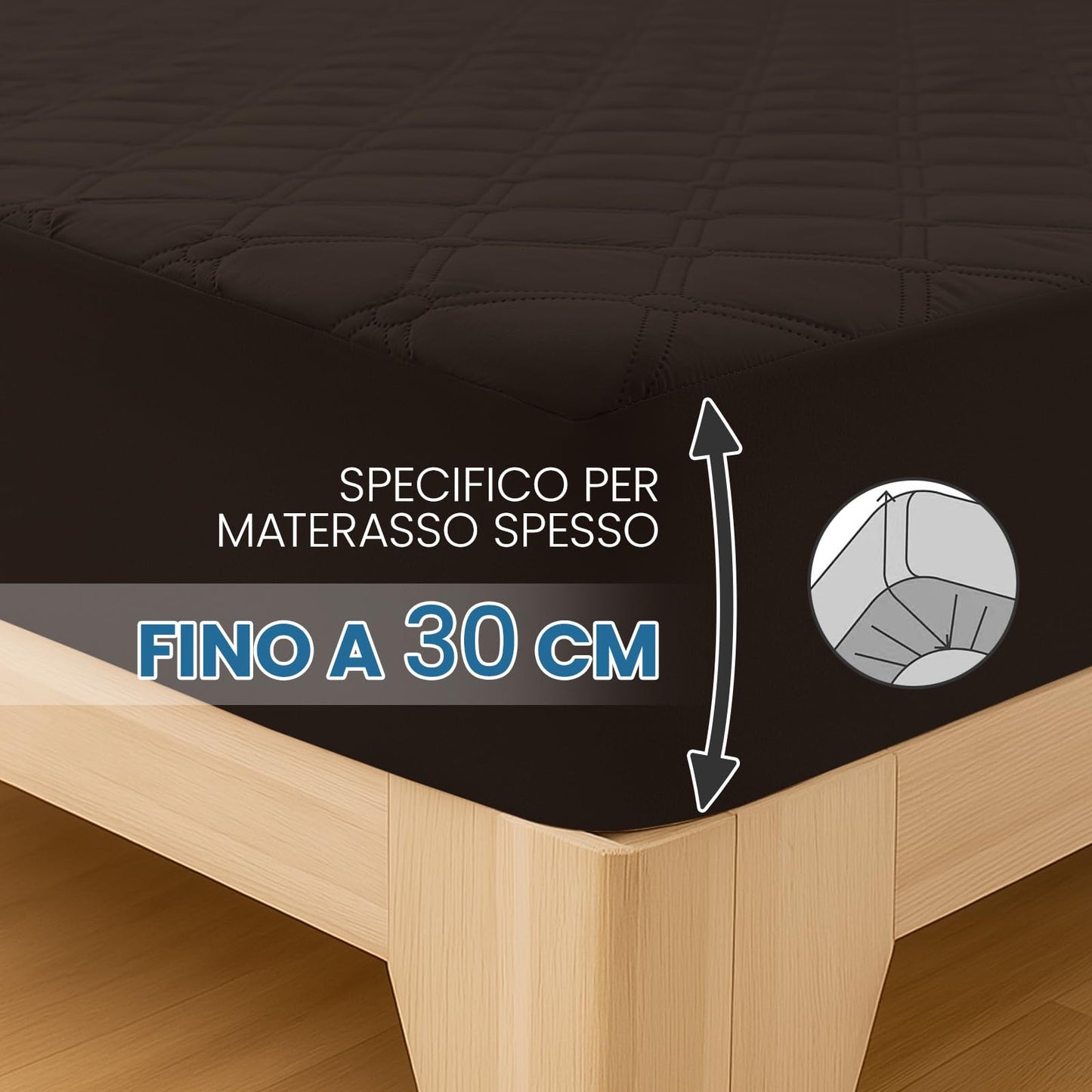 Ystyle Fitted Sheet 90 x 200 cm, Microfibre, Fitted Sheet - Mattress Height up to 30 cm, Curry Dark