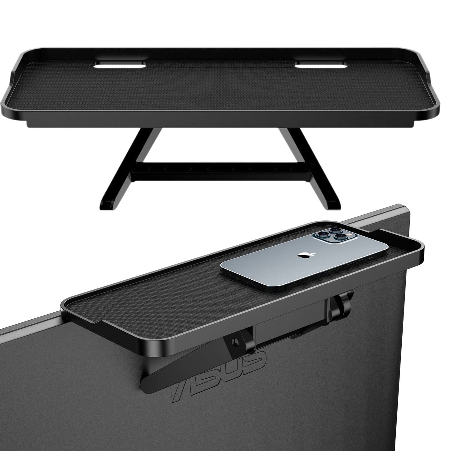 JXMTSPW TV Top Screen Shelf Adjustable Computer Monitor Shelf Storage Bracket Mount Hold Cable Media Box, Game Console, WiFi Router