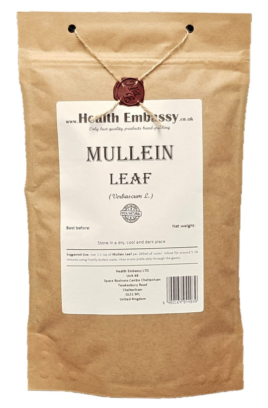 Health Embassy Mullein Leaf (Verbascum L) Loose Herbal Tea (100g)