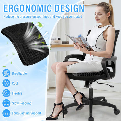 TOGETDREAM Gel Seat Cushion, Honeycomb Cushions with Cloth Cover Thick Car Seat Cushion Cool Cushions Chair Seat Pads for Bottoms Soft Sitter and
