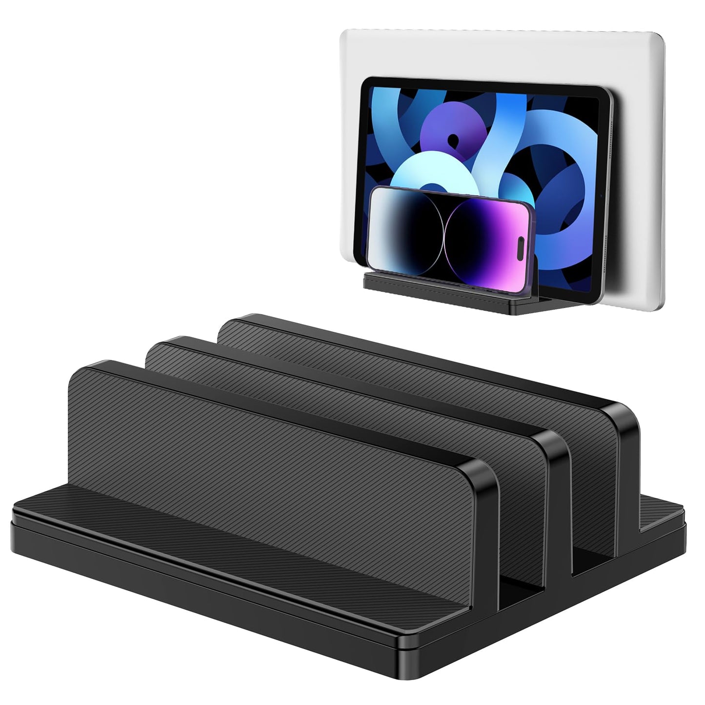 Gogoonike Vertical Laptop Stand, Laptop Holder with Adjustable Dock