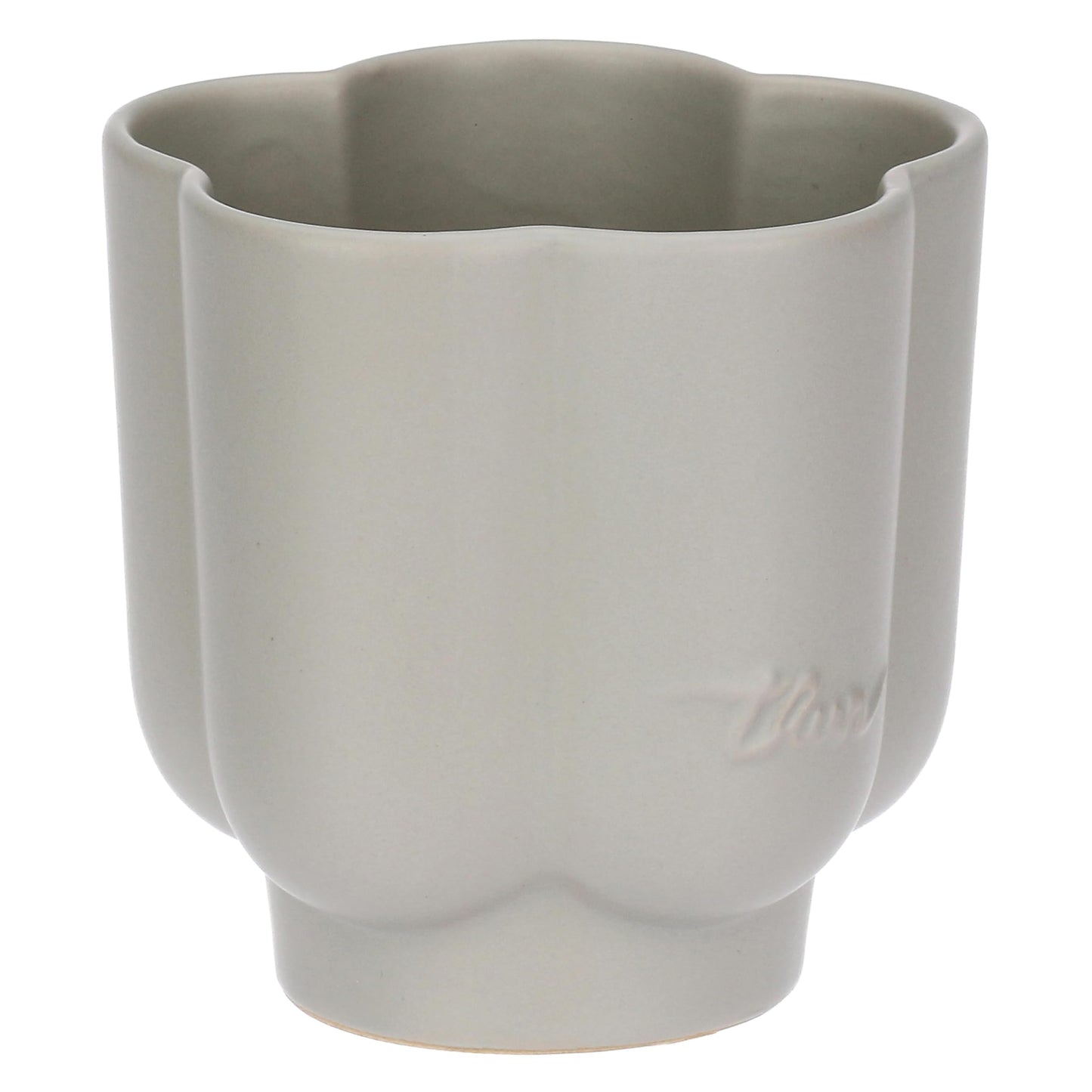 THUN - Toothbrush Holder Flower - Stoneware - Bathroom Accessories Collection - Ø 12-10 cm h