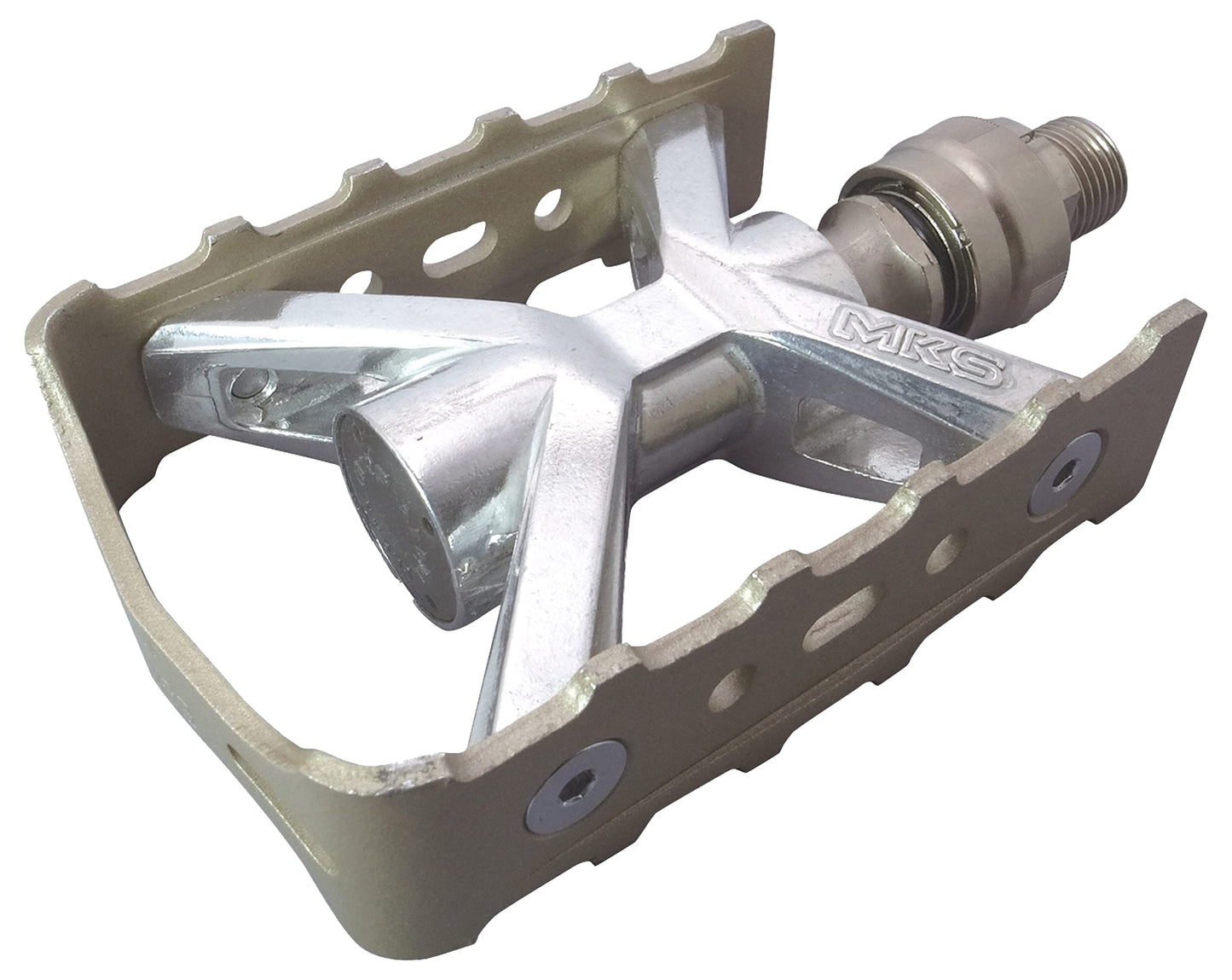 MKS Esprit EZY Superior: Quick-release, lightweight pedal for urban cycling, Metallic
