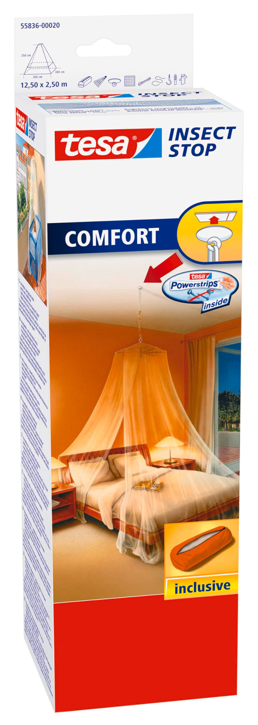 tesa 55836 Mosquito, Fly And Insect Over Bed Travel Net