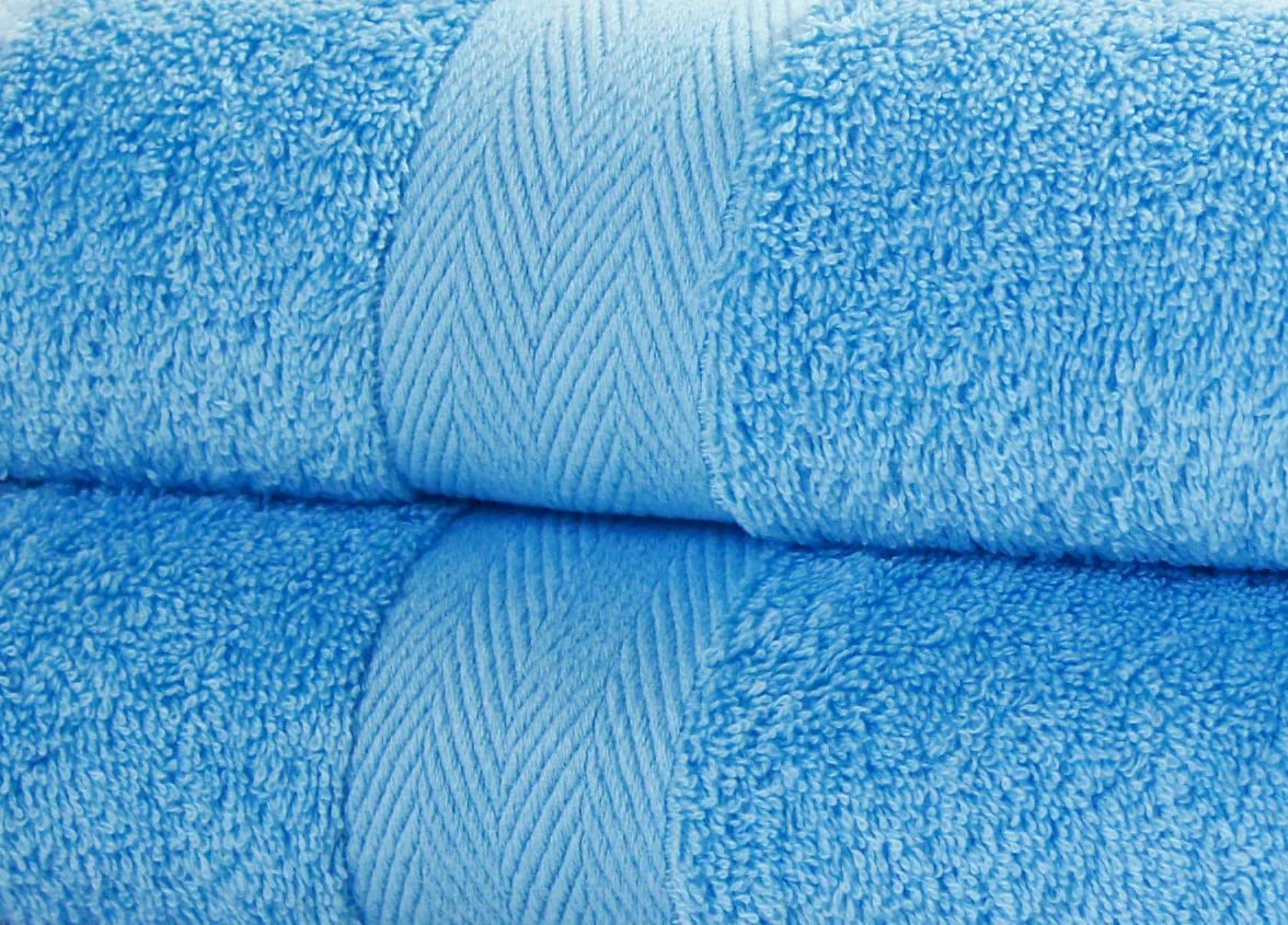 Bentley Priory Luxor Spa Towel 4 Pack of Face Flannels made from Absorbent 600 GSM Combed Cotton Multi Packs of Wash Cloths (COBALT BLUE)